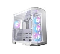 msi MAG PANO 100R PZ White - Premium Mid-Tower Gaming PC Case - Tempered Glass Side Panel - ARGB 120mm Fans - Liquid Cooling Support up to 360mm Radiator - White Color Case