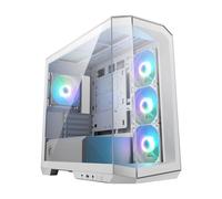 MSI MAG PANO M100L PZ WHITE Micro-ATX PC Case - Micro-ATX Capacity, GPU Support Stand, Level Indicator, Dust Filters, 33 mm Cable Routing Space, USB