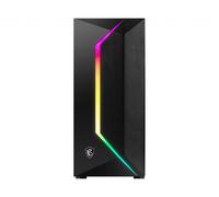 MSI MAG VAMPIRIC 100R 'V100R' Mid Tower Gaming Computer Case 'Black, 1x 120mm ARGB PWM Fan, 1x 120mm PWM Fan, RGB Front Panel, Tempered Glass Panel, ATX, mATX, mini-ITX'