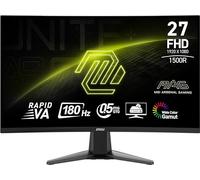 MSI MAG27C6F 27 Inch 1920 x 1080 (FHD), Rapid VA, Gaming Monitor 180Hz, Adaptive Sync, 0.5ms, HDMI, Display Port, VESA Mountable, Tiltable