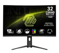 MSI MAG321CUP 32-inch 3840 x 2160 (UHD), VA, 4K Gaming Monitor 160Hz, Adaptive Sync, 1ms, HDMI, Display-Port, VESA Mountable, Tilt, Black