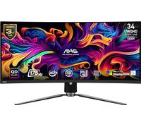 MSI MAG341CQP QD-OLED 34-inch Curved Gaming Monitor, 3440x1440 UWQHD, 0.03ms Response Time, 175Hz, True Black HDR 400, HDMI & DP Ports, USB Type-C, Tilt & Height