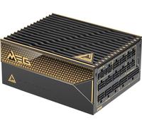 MSI MEG Ai1600T PCIE5 Power Supply Unit, 1600W, 80 PLUS Titanium, ATX 3.1, PCIe 5.1 GPU Support, Dual-native 12V-2x6, cables with Dual-color 12V-2x6 connectors, ATX PSU, Braided Cable