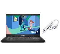 MSI Modern 14" FHD Laptop | Intel Core i7-1195G7 Processor | 16GB RAM | 1024GB SSD | Intel Iris Xe Graphics | Backlit Keyboard | Windows 11 Home | Black | Bundle with USB 3.0 Hub