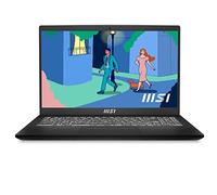 MSI Modern 15 15.6" Ultra Thin & Light Business Laptop: Intel Core i7-1255U Intel Iris Xe 16GB DDR4 512GB NVMe SSD, 180-Degree Lay-Flat, USB Type-C, MicroSD Card Reader, Win 11 Home: Black B12M-013