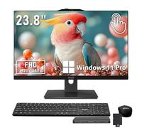 msi Modern 23.8" FHD All-in-One Touchscreen Desktop, Intel Core 7-150U, 32GB DDR5, 2TB SSD+1TB HDD, Intel Graphics, Webcam, Wireless Keyboard & Mouse, Win 11 Pro, Black, 1TB Docking Station Set
