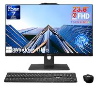 msi Modern 24" All-in-One Touchscreen Business All-in-One AI Desktop, Intel Core 7 150U CPU(5.4GHz), 16GB DDR5, 256GB PCIe SSD+1TB HDD, FHD Camera, Wi-Fi 6E, HDMI, USB-C, Wireless KB & Mouse, Win 11