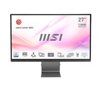 MSI Modern MD271UL 27 Inch Monitor, UHD (3840 x 2160), 60Hz, IPS, 4ms, Adaptive-Sync, 2x HDMI, DisplayPort, USB Type-C, Anti-Glare, Anti-Flicker, Less Blue light, TÜV Certified, Kensington, Grey