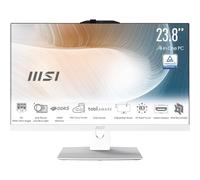 MSI Modern AM242TP AIO Desktop: 23.8" FHD, Intel Core 5-120U, 16GB Memory, 1TB M.2 NVMe SSD, Windows 11 Home Plus: White 1M-1097US