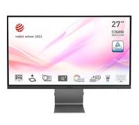 MSI Modern MD271UL 27 Inch Monitor, UHD (3840 x 2160), 60Hz, IPS, 4ms, Adaptive-Sync, 2x HDMI, DisplayPort, USB Type-C, Anti-Glare, Anti-Flicker, Less Blue light, TÜV Certified, Kensington, Grey