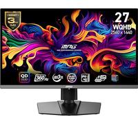 MSI MPG 271QRX QD-OLED, 27 OLED Gaming Monitor, 2560 x 1440 (QHD), OLED Response Time 0.03 ms, 360 Hz, True Black HDR 400, HDMI, DP Port, USB Type C, Tilt, Height