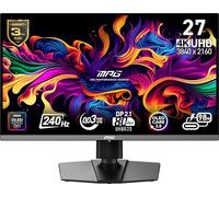 MSI MPG 272URX QD-OLED 27-inch 3840 x 2160 (UHD) Computer Monitor, 240Hz, Adaptive-Synch, HDMI, DP Port, VESA Mountable, Tilt, Speaker, 0.03ms, Black