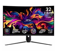 MSI MPG 321CURX QD-OLED 32-inch 3840 x 2160 (UHD) Computer Monitor, 240Hz, Adaptive-Synch, HDMI, DP Port, VESA Mountable, Tilt, Speaker, 0.03ms, Black
