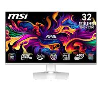 MSI MPG 321URXW QD-OLED 31.5 Inch 4K UHD Gaming Monitor - 3840 x 2160 Quantum Dot OLED Panel, 240Hz / 0.03ms, 99% DCI-P3, ΔE≤2, DisplayHDR True Black 400, KVM, RGB - DP 1.4a, HDMI 2.1, USB Type-C