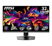 MSI, MPG 322URXDE QD-OLED, 32 ", 4K UHD, 3840 x 2160, OLED, 240 Hz, 0.03 ms, DisplayHDR True Black 400, G-SYNC compatible, HDMI 2.1, DP 2.1a, USB C (98 W PD), height adjustable, black