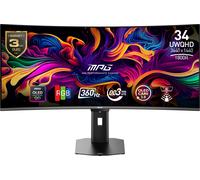 MSI MPG 341CQR QD-OLED X36 34" UltraWide Quad HD 360Hz OLED Gaming Monitor with FreeSync™ Premium Pro - Black, Black