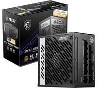 MSI MPG A1000G PCIE5 Power Supply Unit, UK Plug - 1000W, 80 Plus Gold Certified, Fully Modular ATX 3.0, PCIe 5.0 GPU Support, Japanese 105°C Capacitors, 0% RPM Mode, Flat Cables - 10 Year Warranty
