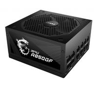 MSI MPG A850GF UK PSU '850W, 80 Plus Gold certified, Fully Modular, 100% Japanese Capacitor, Flat Cables, ATX Power Supply Unit, UK Powercord, Black, Support Latest GPU'