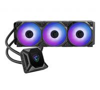MSI MPG CORELIQUID K360 Liquid CPU Cooler '360mm Radiator, 2.4'' LCD display with fan, 3x 120mm ARGB PWM Fan, Center, Supports Intel and AMD Platforms, Cooled by ASETEK'
