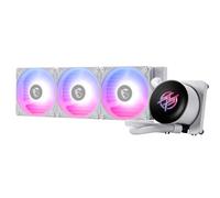 MSI MPG CORELIQUID P13 360 WHITE AIO CPU Liquid Cooler - Full-Plane & Screwless Copper Base, Improved Water Channel Design, ARGB GEN2, CycloBlade 9, Split-Flow Radiator, Rifle Bearing Fans