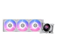 MSI MPG CORELIQUID P13 360 WHITE AIO CPU Liquid Cooler - Full-Plane & Screwless Copper Base, Improved Water Channel Design, ARGB GEN2, CycloBlade 9, Split-Flow Radiator, Rifle Bearing Fans