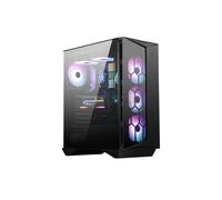 MSI MPG GUNGNIR 110R Mid Tower Gaming Computer Case Black, USB 3.2 Gen2 Type C, 4x 120mm ARGB Fan, Mystic Light Sync, 1 to 6 ARGB Control board, 2x Tempered Glass Panels, ATX, mATX, mini-ITX