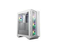 MSI MPG GUNGNIR 110R WHITE Mid-Tower PC Case - Tempered Glass, ATX, M-ATX & Mini-ITX Capacity, 4 x 120mm ARGB fans with Hub Controller, Magnetic Dust Filter, USB 3.2 Gen 2x2 Type-C, Gen 1 Type-A Ports