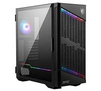 MSI MPG VELOX 100P AIRFLOW Mid Tower Gaming Computer Case 'Black, 3x 120mm Fan + 1x 120mm ARGB Fan, ARGB light strip, USB Type-C, 1x Tempered Glass, Center, E-ATX, ATX, mATX, mini-ITX'