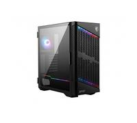 MSI MPG VELOX 100P AIRFLOW Mid Tower Gaming Computer Case 'Black, 3x 120mm Fan + 1x 120mm ARGB Fan, ARGB light strip, USB Type-C, 1x Tempered Glass, Center, E-ATX, ATX, mATX, mini-ITX'