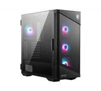 MSI MPG VELOX 100R Mid Tower Gaming Computer Case 'Black, 4x 120mm ARGB Fans, 1-6 ARGB Hub, ARGB light strip, USB Type-C, Tempered Glass, Center, E-ATX, ATX, mATX, mini-ITX'