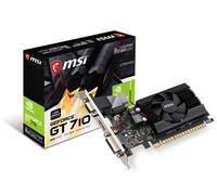 MSI NVIDIA GEFORCE GT 710 2GD3H LP Graphics Card '2GB DDR3, 954MHz, Low Profile, Low Consumption, VGA, DVI-D, HDMI, HTPC, Silent Passive Fanless Cooling System'