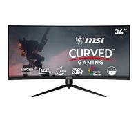 MSI Optix MAG342CQR 1500R Curvature 21:9 Aspect Ratio Narrow Bezel 1ms 3440 x 1440 (UWQHD) 144Hz Refresh Rate Tilt/Swivel/Height/Pivot Adjustment 34" AMD Freesync Gaming Curved Monitor, Black