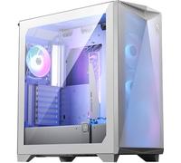 MSI Premium Mid-Tower PC Gaming Case - Tempered Glass Side Panel - 4X ARGB 120mm Fan - Liquid Cooling Support up to 360mm Radiator x 1 - Cable Management System - MPG GUNGNIR 300R Airflow White