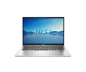 MSI Prestige 14 H (B12UCX-430UK) 14.0" FHD+ 100% sRGB, Intel 12th Gen i5-12450H, NVIDIA GeForce RTX 2050, LPDDR5 16GB, 512GB NVMe PCIe SSD, Intel Wi-Fi 6E, Windows 11 Home - Urban Silver