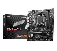 MSI PRO B650M-B Motherboard, Micro-ATX - Supports AMD Ryzen 9000 / 8000 / 7000 Series Processors, AM5 - DDR5 Memory Boost 6800+MHz/OC, 1 x PCIe 4.0 x16, 1 x M.2 Gen4, 2.5G LAN