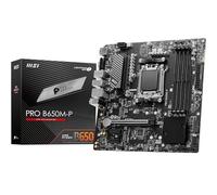 MSI PRO B650M-P V1 Motherboard, Micro-ATX - Supports AMD Ryzen 9000/8000 / 7000 Series Processors, AM5 - DDR5 Memory Boost 6000+MHz/OC, 1 x PCIe 4.0 x16, 2 x M.2 Gen4, 2.5G LAN