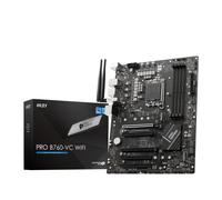 MSI PRO B760-VC WiFi ProSeries Motherboard (Supports 12th/13th/14th Gen Intel Processors, LGA 1700, DDR5, PCIe 4.0, M.2, 2.5Gbps LAN, USB 3.2 Gen2, Wi-Fi 5.1, Bluetooth 5.1, ATX)