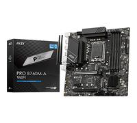 MSI PRO B760M-A WiFi Motherboard, Micro-ATX - For 12th and 13th Gen Intel Core Processors, LGA 1700 - DDR5 Memory Boost 6800+MHz/OC, PCIe 4.0 x16 Slots, M.2 Gen4 Slots, 2.5G LAN, Wi-Fi 6E