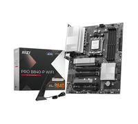 MSI PRO B840-P WIFI Motherboard, ATX - Supports AMD Ryzen 9000/8000 / 7000 Processors, AM5 - DDR5 Memory Boost (8000+ MT/s OC), PCIe 4.0 x16, M.2 Gen4, Wi-Fi 7, 2.5G LAN