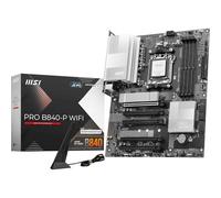 MSI PRO B840-P WiFi Motherboard, ATX - Supports AMD Ryzen 9000/8000 / 7000 Processors, AM5 - DDR5 Memory Boost (8000+ MT/s OC), PCIe 4.0 x16, M.2 Gen4, Wi-Fi 7, 2.5G LAN