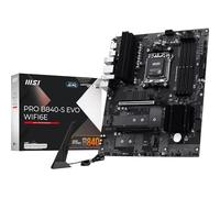 MSI PRO B840-S EVO WIFI6E Motherboard, ATX - Supports AMD Ryzen 9000/8000 / 7000 Processors, AM5 - DDR5 Memory Boost (up to 8000+ MT/s OC), PCIe 4.0 x16, M.2 Gen4, Wi-Fi 6E, 2.5G LAN