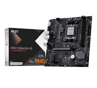 MSI PRO B840M-B Motherboard, mATX - Supports AMD Ryzen 9000/8000 / 7000 Processors, AM5 - DDR5 Memory Boost (8000+ MT/s OC), PCIe 4.0 x16, M.2 Gen4, 2.5G LAN