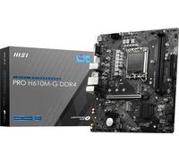 MSI PRO H610M-G DDR4 Motherboard, Micro-ATX - Supports Intel 12th Gen Core Processors, LGA 1700 - 2 x DIMMs (3200MHz), 1x PCIe 4.0 x16 slot, 1 x M.2 Gen3, USB 3.2 Gen1, 1G LAN, HDMI 2.1 & DP 1.4