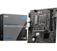 MSI PRO H610M-G WiFi DDR4 ProSeries Motherboard (mATX, 12th/13th Gen Intel Core, LGA 1700 Socket, DDR4, PCIe 4, 2.5G LAN, M.2 Slots, USB 3.2, Wi-Fi 6)