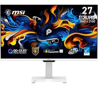 msi PRO MAX 271UPXW12G 27 inch 4K UHD QD-OLED (3840x2160) Hub Monitor,120Hz, DisplayHDR True Black 400, 98W PD, Dual USB-C,Mac Color Match,Brightness&Volume Control,Height Adjustable, Speakers, White