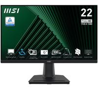 MSI Pro MP225V 21.45 Inch Monitor, FHD (1920 x 1080), 100Hz, VA, 1ms, 1x HDMI 1.4b, 1x D-Sub(VGA), Anti-Glare, Anti-Flicker, Less Blue light, TÜV Certified, VESA, Kensington, Black
