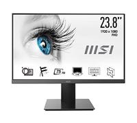MSI PRO MP241X 23.8" Monitor, FHD (1920 x 1080), 75Hz, VA, 4ms, HDMI, VGA, Anti-Glare, Anti-Flicker, Less Blue light, TÜV Certified, VESA, Black