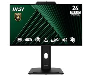 MSI PRO MP242PMG 23.8 Inch Full HD Office Monitor - 1920 x 1080 IPS Panel, 120Hz, Built- in camera, Eye-Friendly Screen, VESA, Display Kit Support, 4-Way Adjustable - HDMI, DisplayPort, D-Sub (VGA)