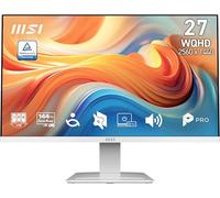 msi Pro MP273QW E14 IPS Computer Monitor, 68.6 cm (27 Inch) 2560 x 1440 (QHD), 144 Hz, Adaptive Sync, HDMI, DP Port, VESA Mount, Height Adjustable, Tilt, Speaker, 1 ms, White