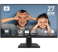 MSI PRO MP275Q 27" WQHD Office Monitor, 2560x1440 IPS Panel, 100Hz, Eye-Friendly Display, Built-in Speakers, Adjustable Tilt - HDMI 2.0b, DP (1.2a)